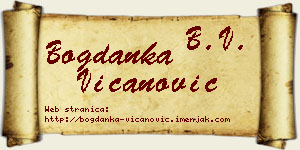Bogdanka Vicanović vizit kartica